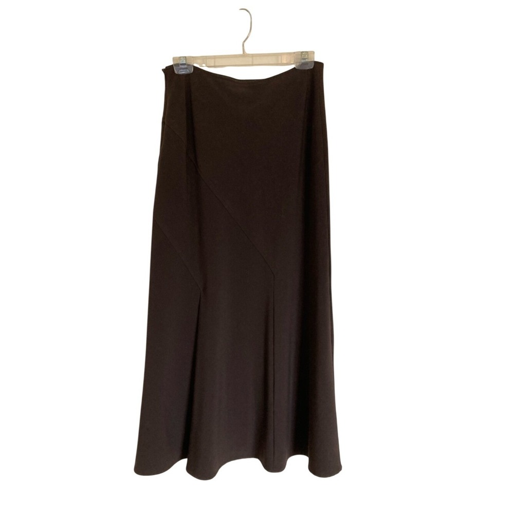 Focus 2000 Womens Classic Brown Maxi Kick Flare Pencil Skirt Size 10 Classic